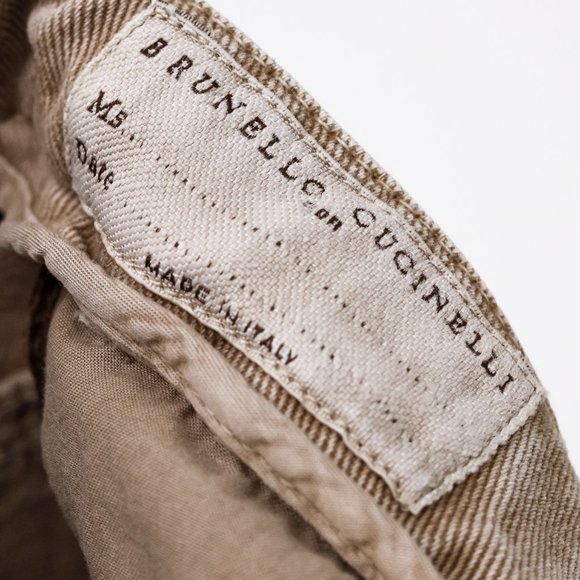 Brunello Cucinelli Tan Denim Monili The Boyish Jeans - Picture 3 of 16